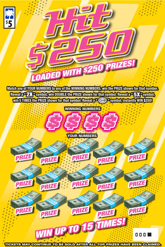 Hit $250 Scratch-Off Game Link