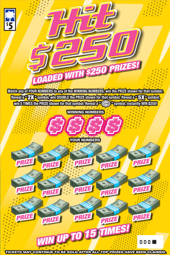 Hit $250 Scratch-Off Game Link