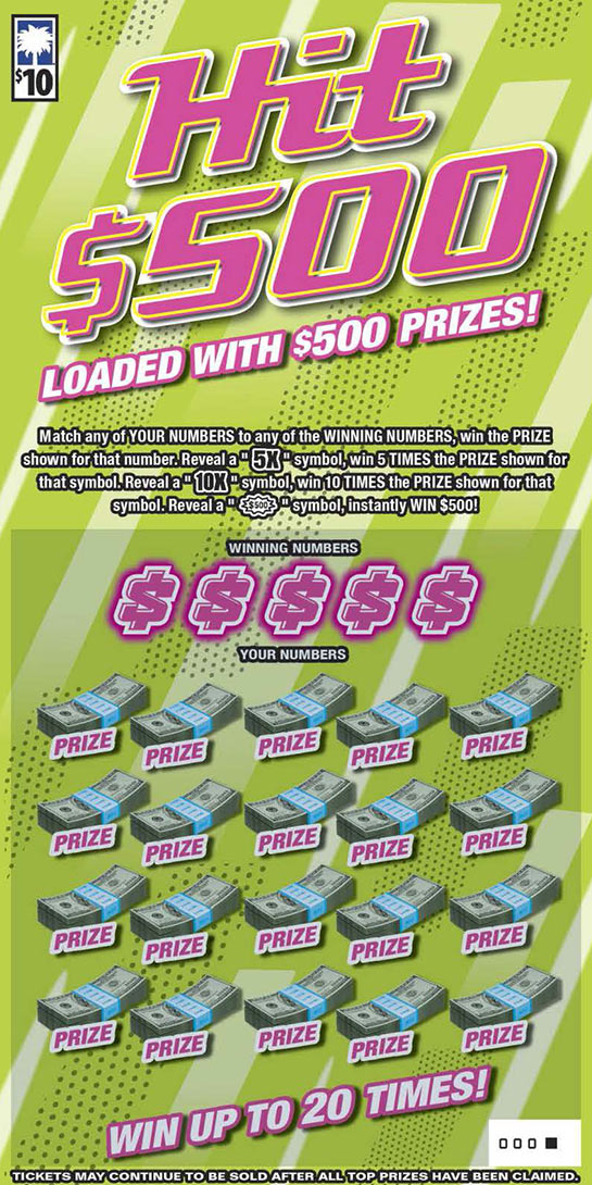 Hit $500 Scratch-Off Game Link
