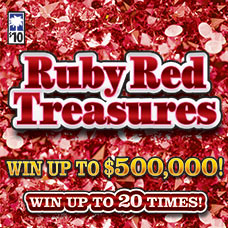Ruby Red Treasures Scratch-Off Game Link