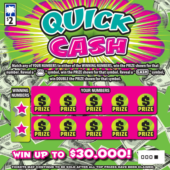 QUICK CASH scratch-off from South Carolina Lottery