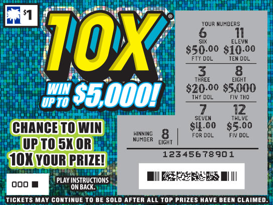 Scratch-Off - 10X (Game #1661) - South Carolina Education Lottery