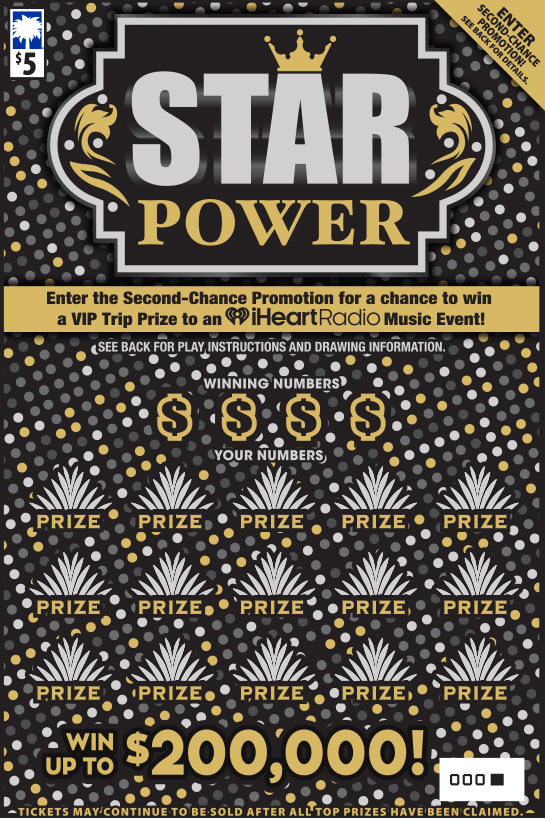 STAR POWER scratch-off from South Carolina Lottery