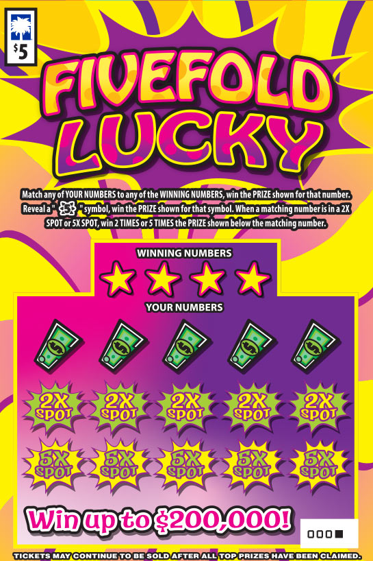 Fivefold Lucky Scratch-Off Image