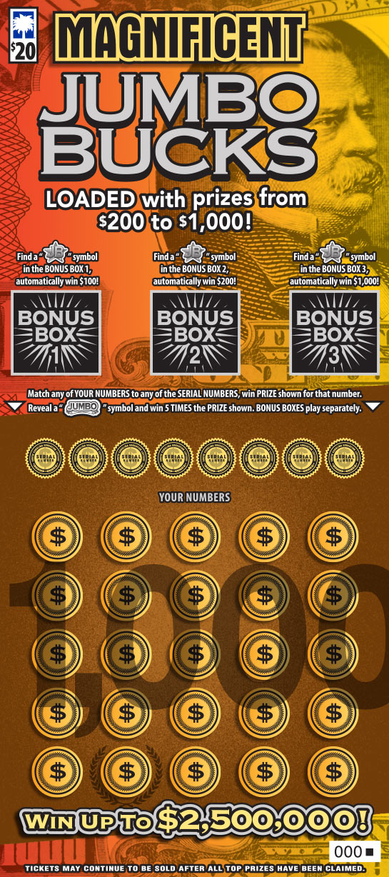 Magnificent Jumbo Bucks Scratch-Off Image