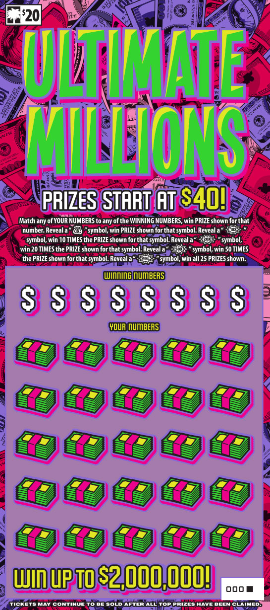 Ultimate Millions Scratch-Off Image