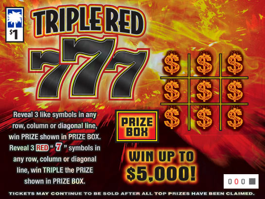 Triple Red 777 ($1) Scratch-Off Game Image