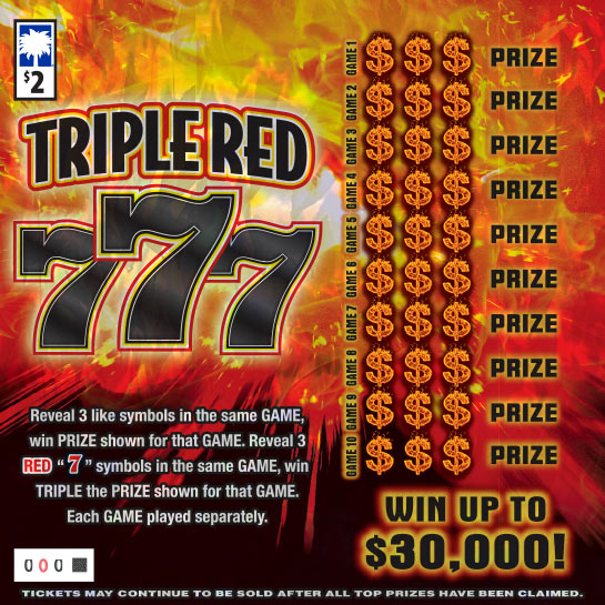 Triple Red 777 ($2) Scratch-Off Game Image